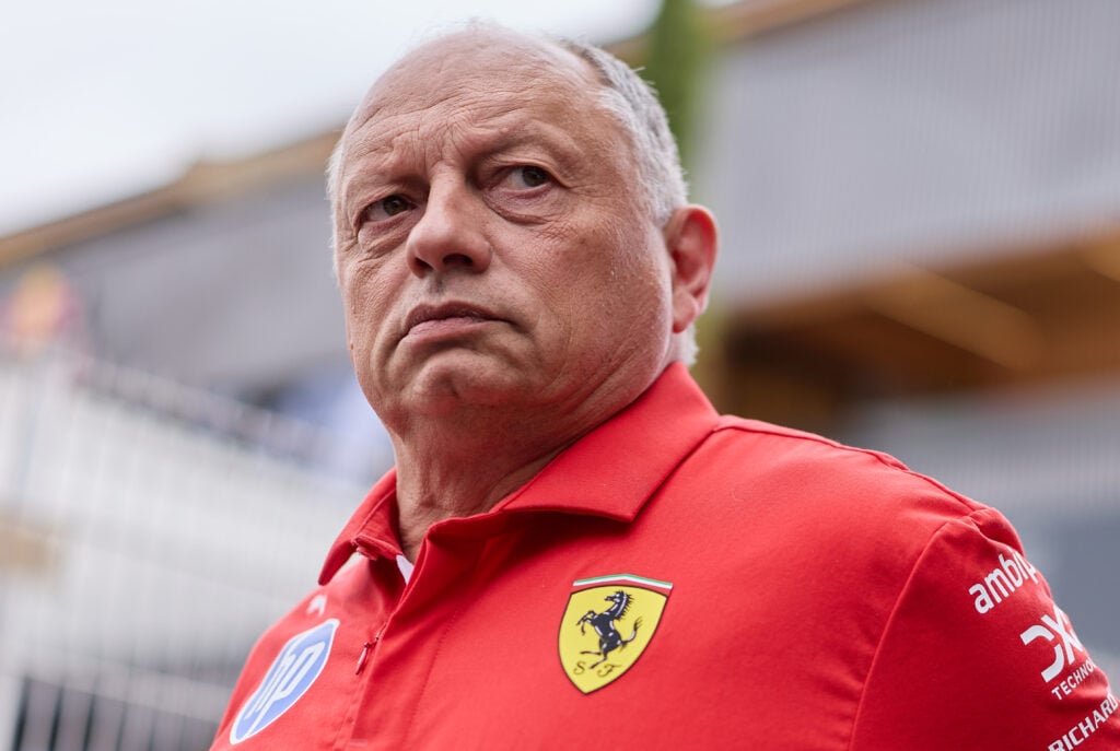 Ferrari team principal Fred Vasseur looks on ahead of the 2026 F1 Monaco Grand Prix