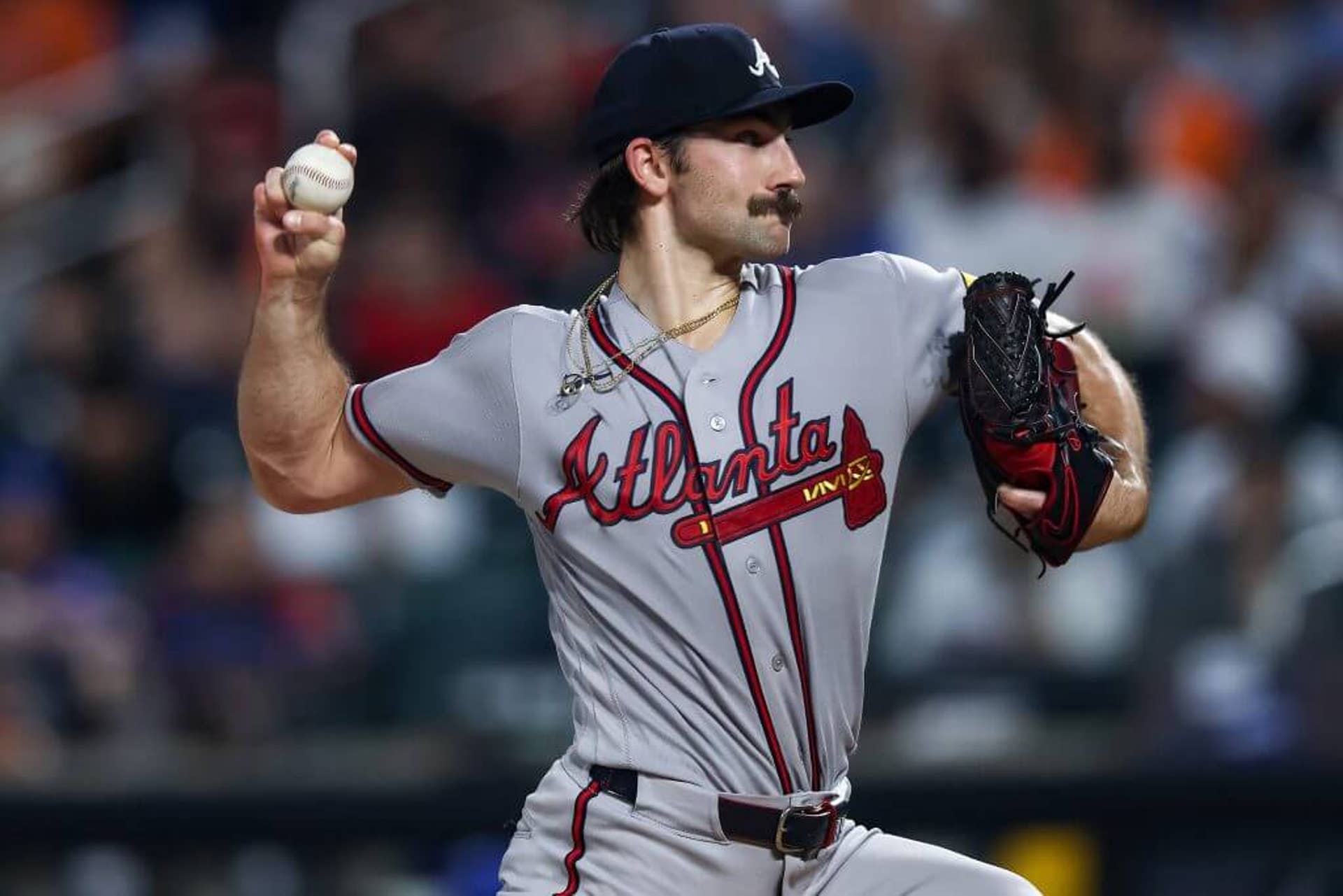 Spencer Strider throws a pitch at Citi Field.