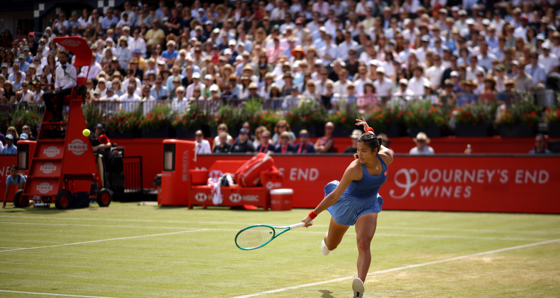 Point of the month? Raducanu leaves no blade of grass untouched in relentless rally