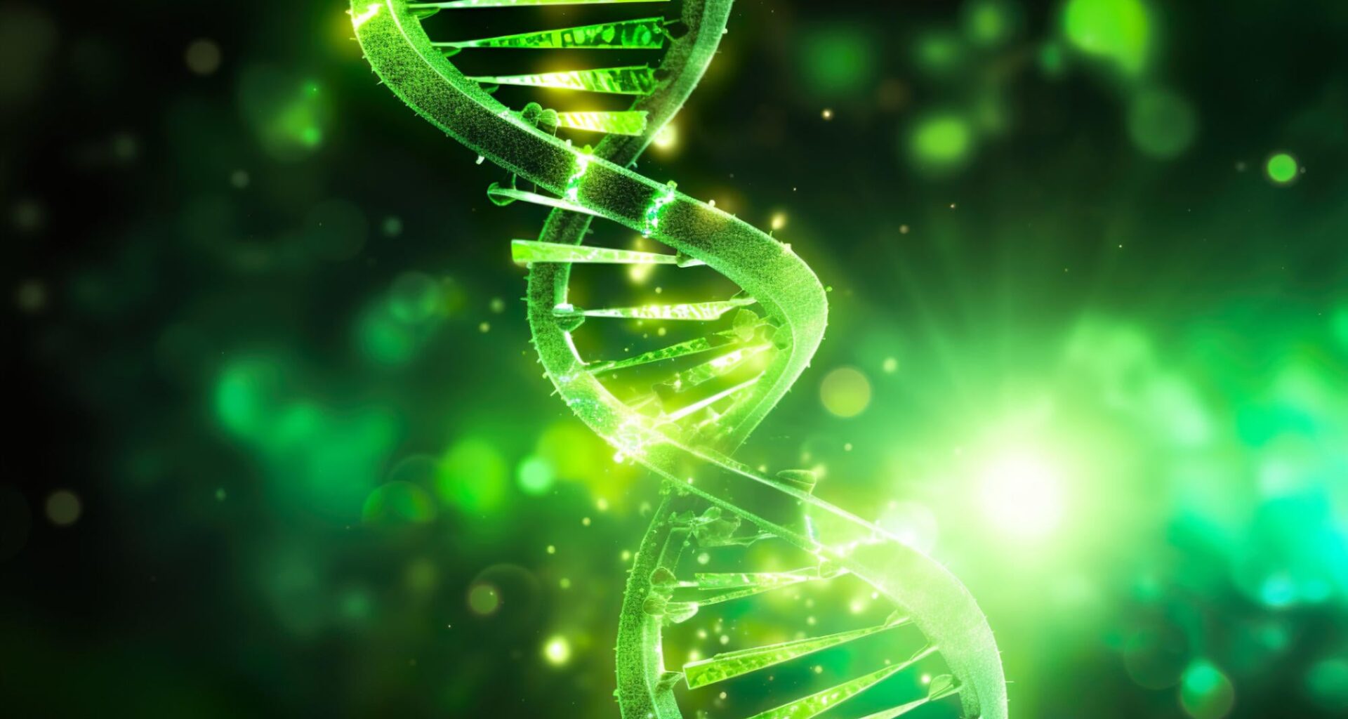 Glowing Green DNA Longevity