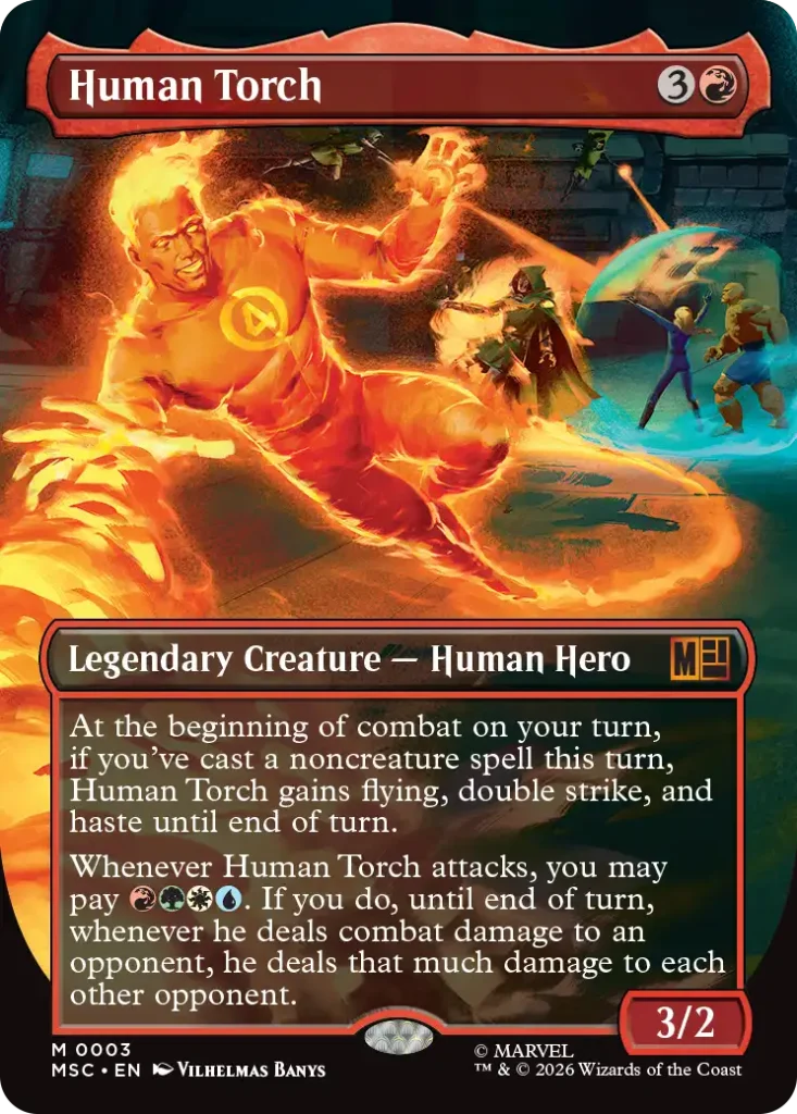 Human Torch Marvel Super Heroes Commander Decks