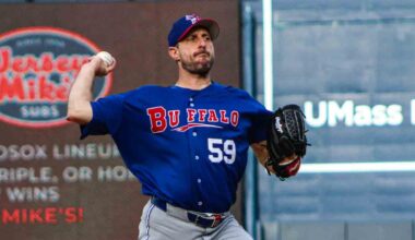Blue Jays' Max Scherzer strikes out five in second triple-A rehab start