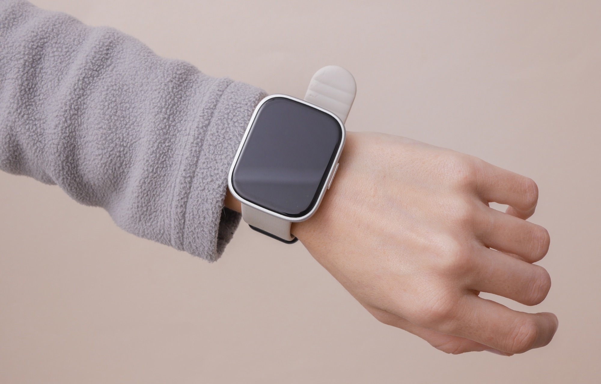 smart watch on persons wrist