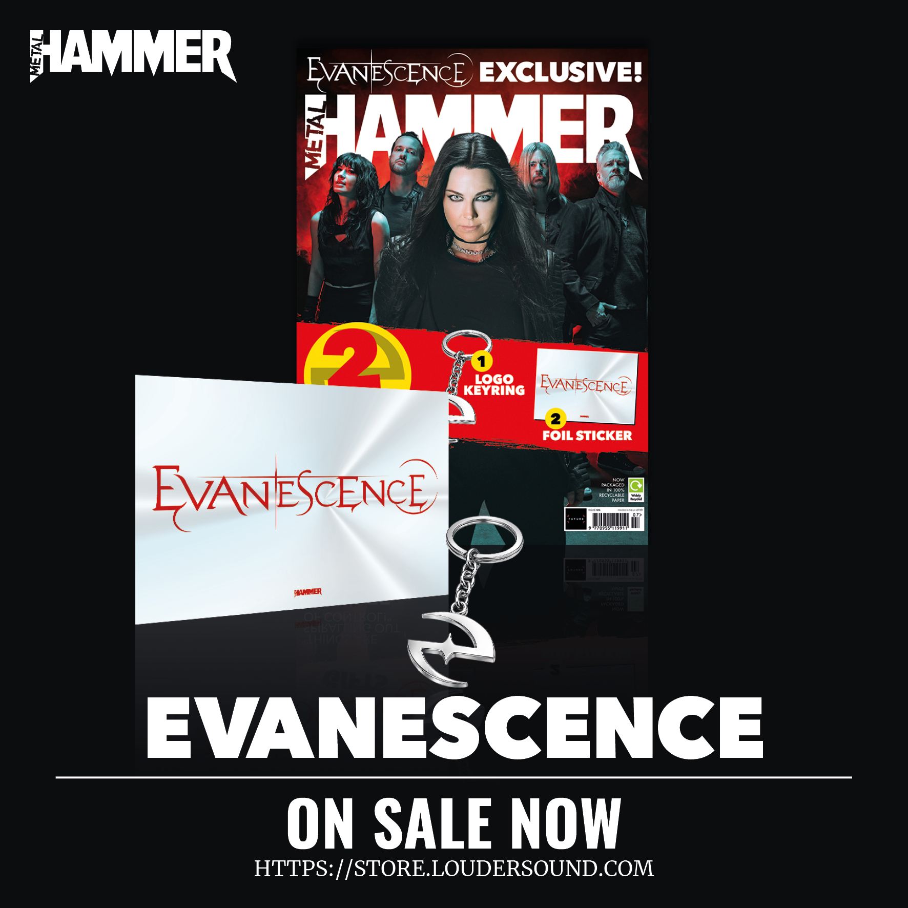 Evanescence on the cover of Metal Hammer
