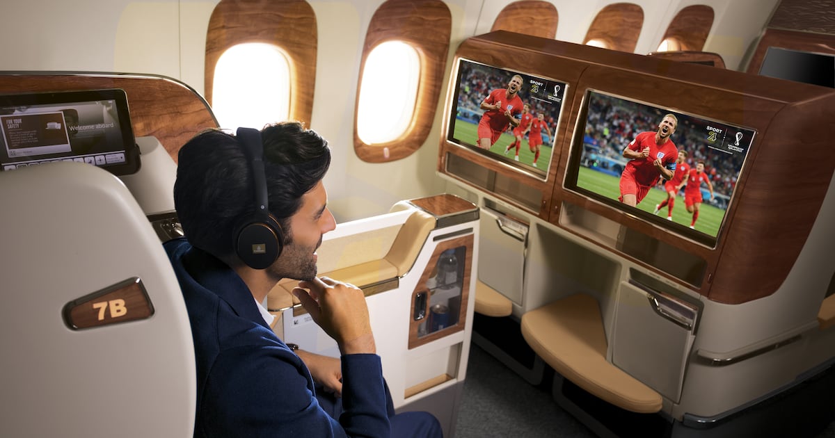 Football at 40,000 feet: Emirates and Etihad among carriers airing the World Cup