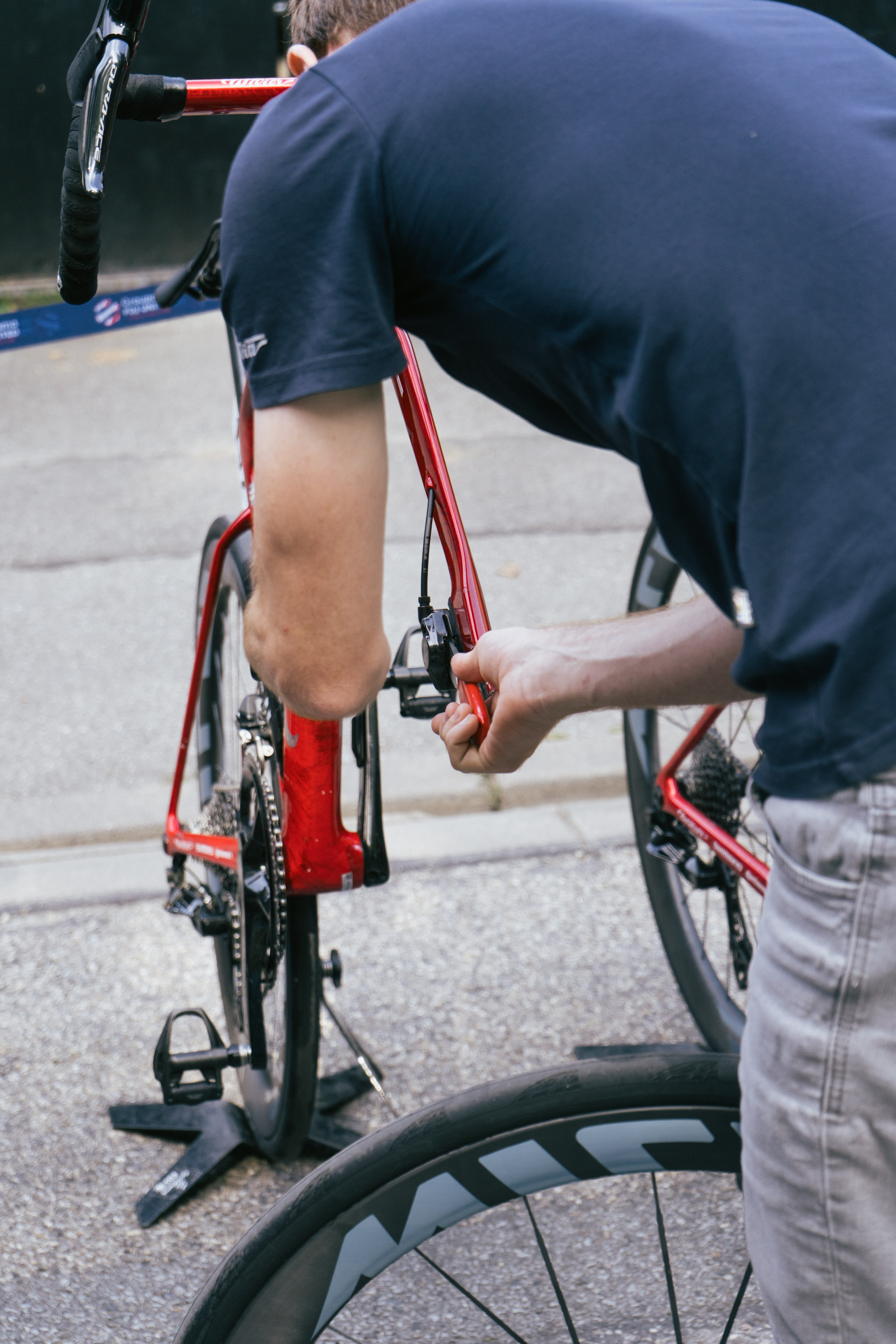 Wilier red road bikes