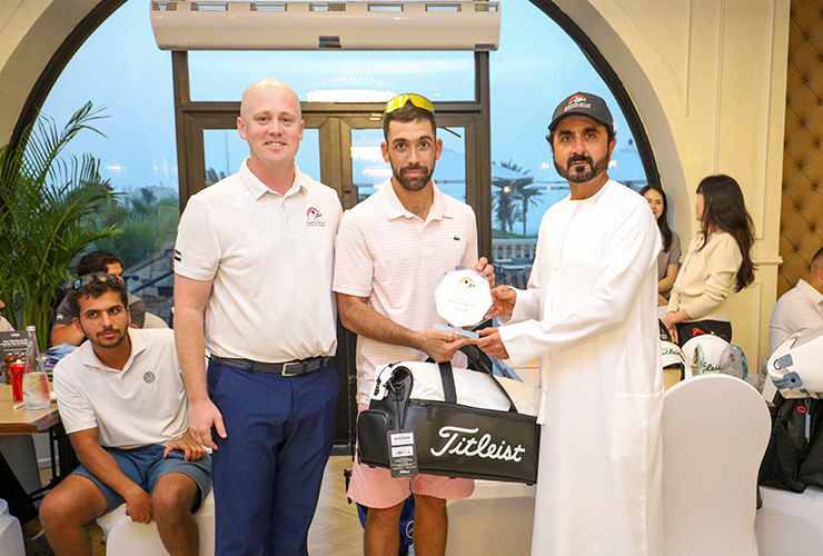 Kieren Pratt EGF Director of Operations, Saif Thabit and Akram Skaik EGF Director General