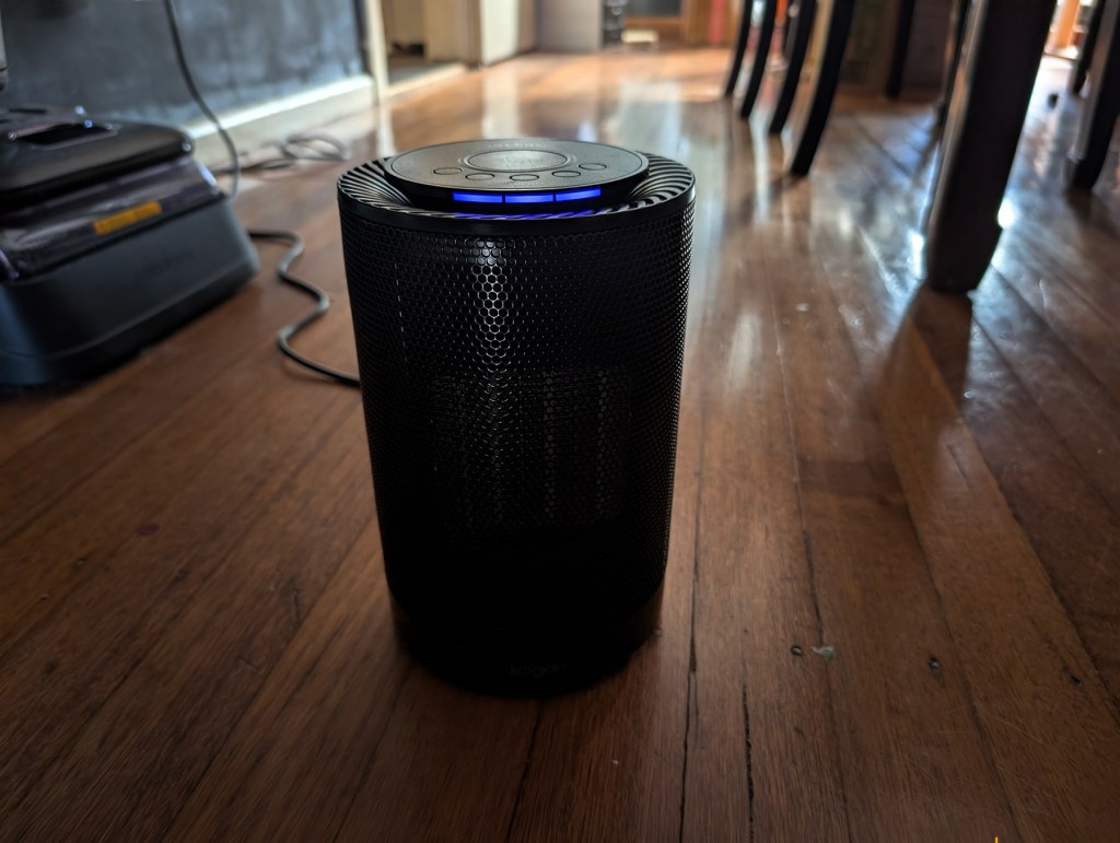 Kogan Portable Ceramic Heater - Fan Mode with three blue lights