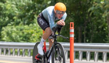 Artem Shmidt (Netcompany Ineos) powers to the elite men's time trial title in the 2026 US Pro Road Championships