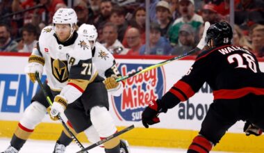 Golden Knights’ William Karlsson out for Game 6; Carter Hart to play after missing practice