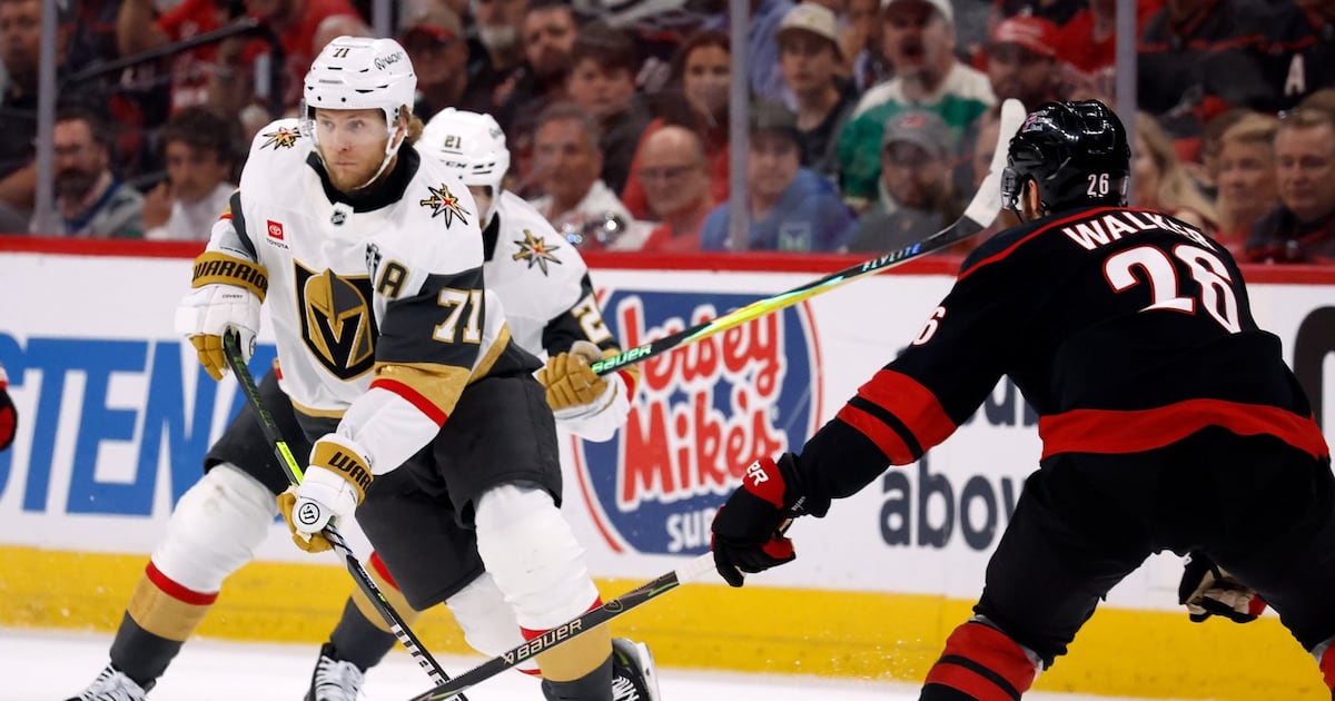 Golden Knights’ William Karlsson out for Game 6; Carter Hart to play after missing practice