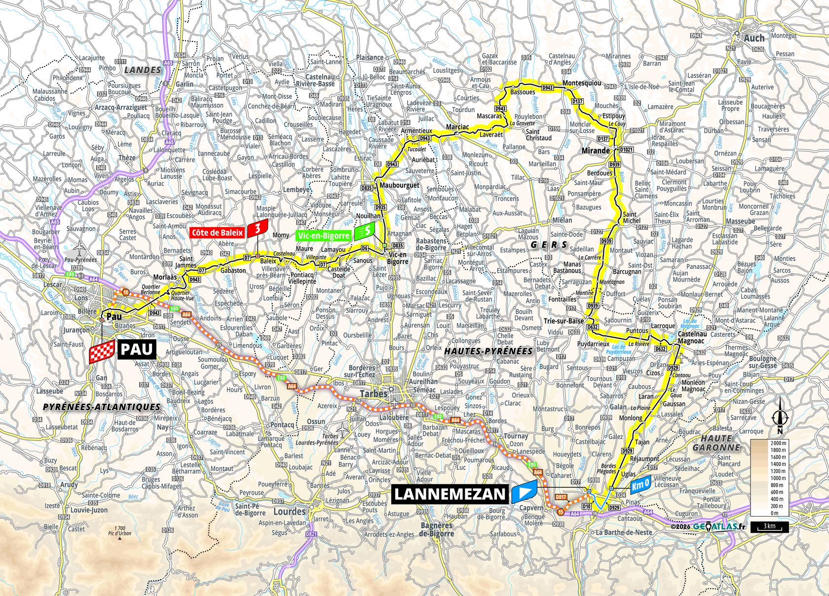 Route information for the 2026 Tour de France