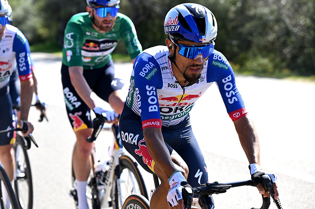 FOIA, PORTUGAL - FEBRUARY 19: Daniel Felipe Martinez of Colombia and Team Red Bull - BORA - hansgrohe competes during the 52nd Volta ao Algarve em Bicicleta 2026, Stage 2 a 183.5km stage from Portimao to Foia (Monchique) 882m on February 19, 2026 in Foia, Portugal. (Photo by Dario Belingheri/Getty Images)