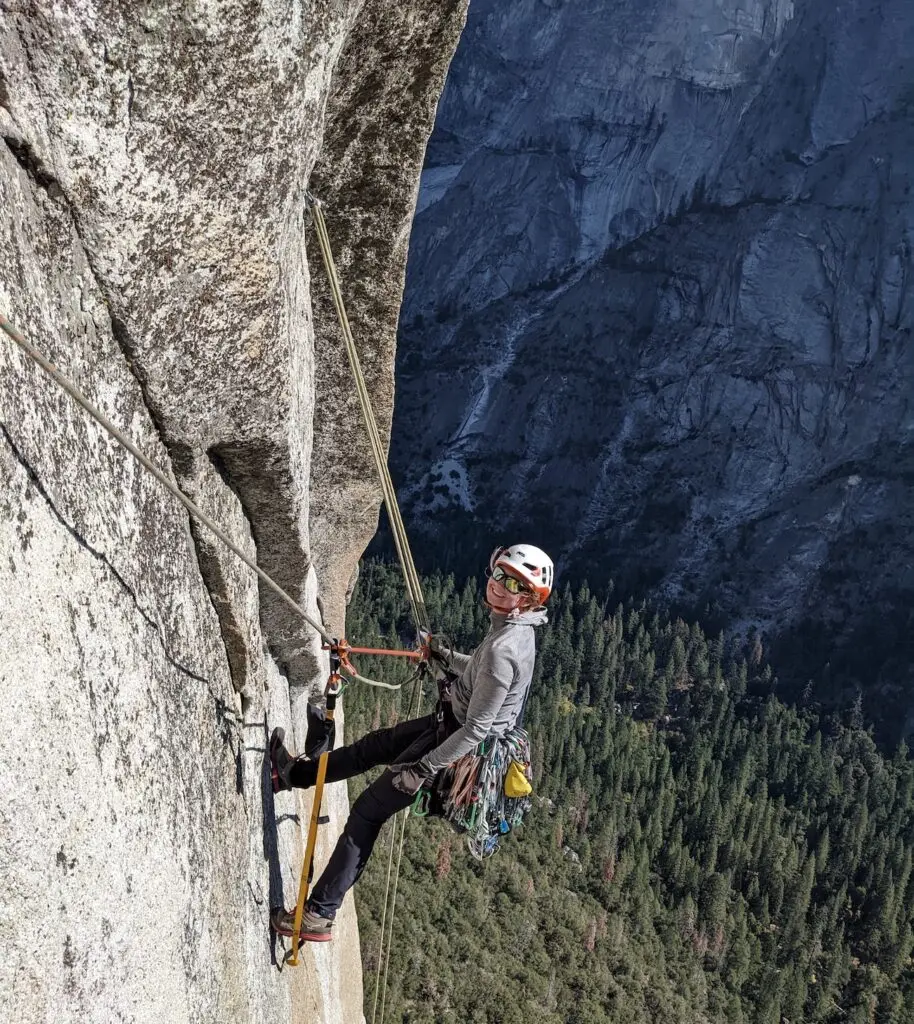 Lydia Marks on a rock climb