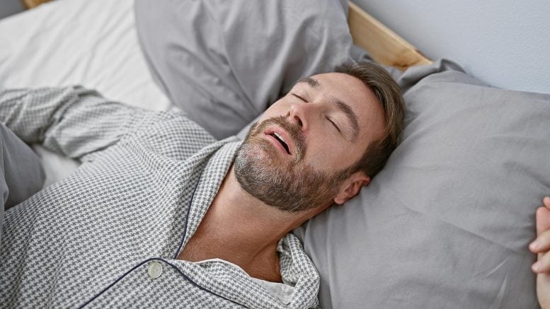Man Snoring Sleep Apnea