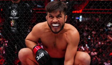 Henry Cejudo enters the Octagon for his fight at UFC 323