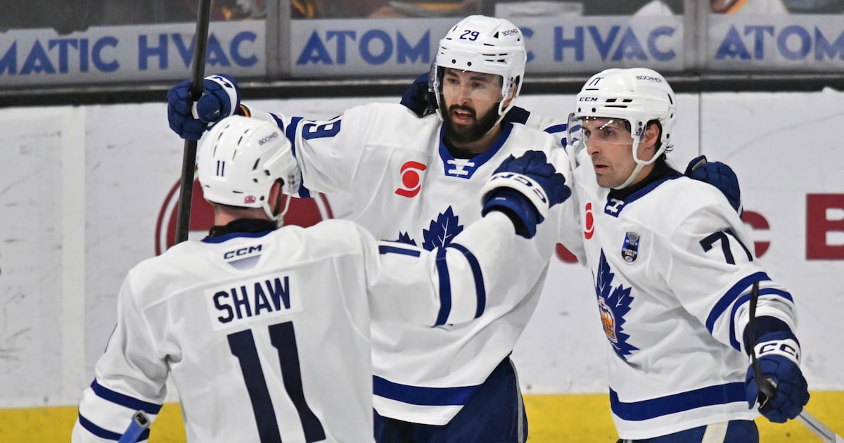 Vinni Lettieri leads Toronto Marlies to win over Chicago Wolves in Calder Cup opener