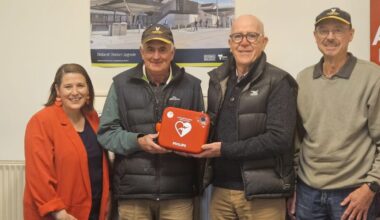 Veterans Cricket defibrillator