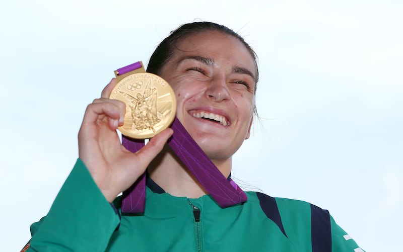 Katie Taylor with her Olympic gold medal from London 2012. Photograph: Dan Sheridan/Inpho