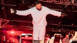 Drake at h.wood Group & Revolve's 'Homecoming Weekend' at the Pacific Design Center on February 12, 2022 in West Hollywood, California.