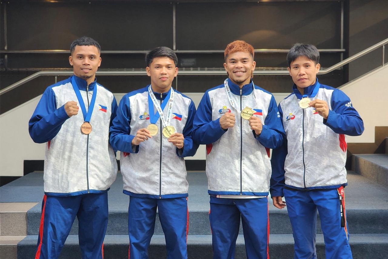 Boxers Paul Bascon, Clark Vicera, Carlo Paalam, Riza Pasuit