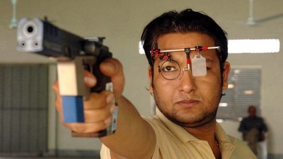 FILE IMAGE: Jaspal Rana is seen during the 4th Sajjan Singh Sethi Masters Shooting Championship, in Jalandhar, Punjab, (PTI)