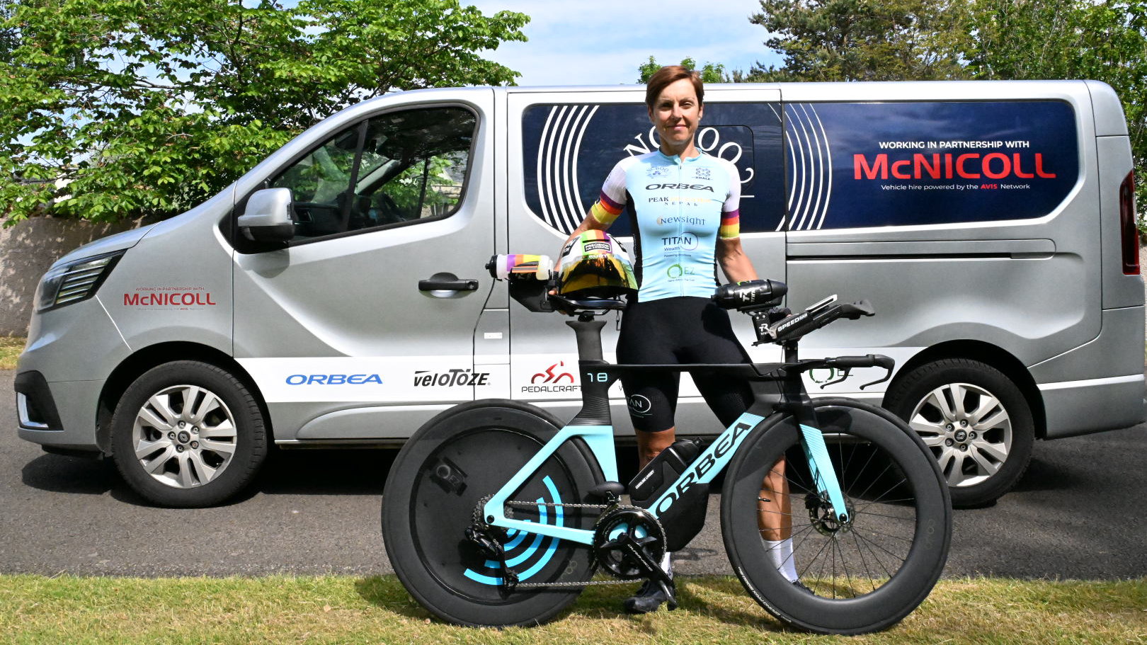 Caroline Livesey before her record-setting ride