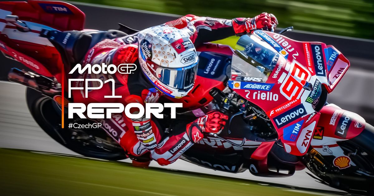 Marc Marquez blasts to P1 in FP1 with Bezzecchi 16th
