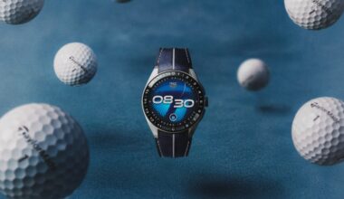 The Tag Heuer Connected Calibre E5 45mm x TaylorMade edition watch.