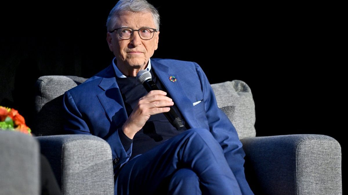 NEW YORK, NEW YORK - SEPTEMBER 26: Bill Gates speaks onstage for a special conversation during "What???s Next? The Future With Bill Gates"at The Paris Theater on September 26, 2024 in New York City. (Photo by Roy Rochlin/Getty Images for Netflix)