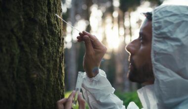Scientist Tree Moss Pollution Sample Test