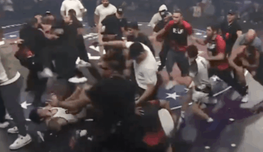 Khamzat Chimaev, Dillon Danis get into huge brawl after lightning quick match in RAF 10 main event