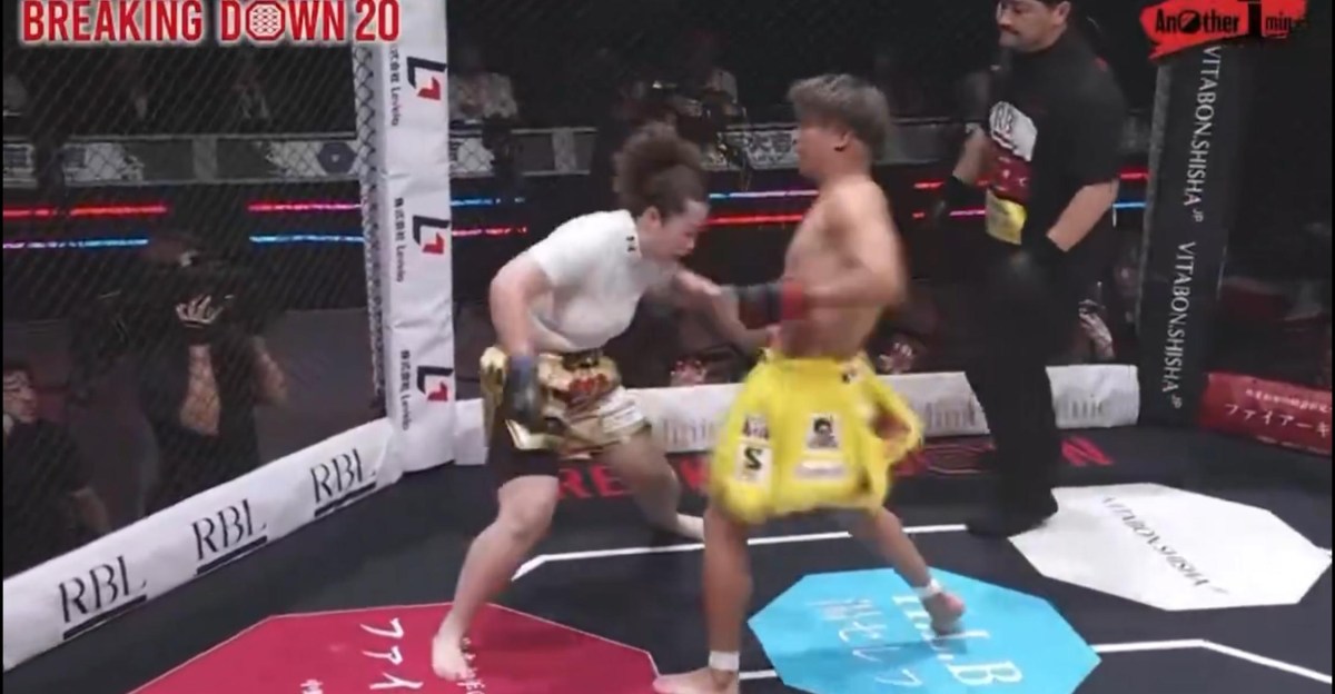Video: ‘First-ever man vs. woman cage fight’ goes down in Japan, ends badly