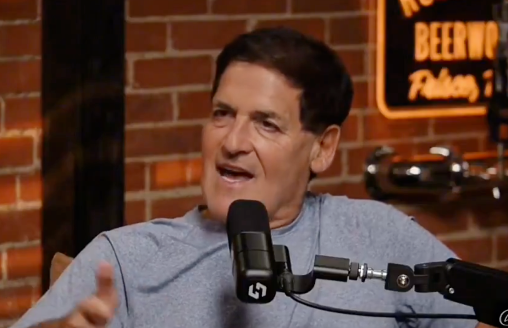 Mark Cuban speaking into a microphone.
