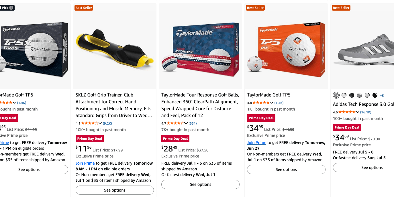 A screenshot of a product