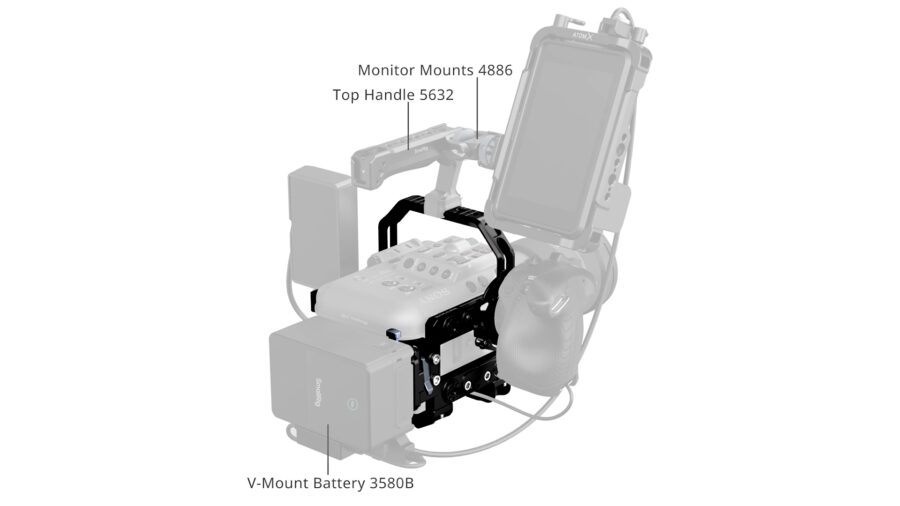 SmallRig Cage for Sony FX6 MFR #5801 with V-mount battery.