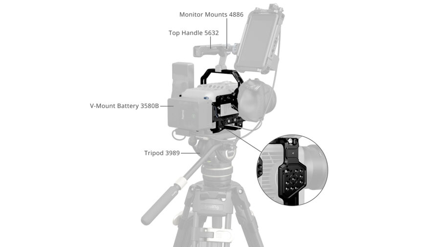 SmallRig Cage Kit 5801 for Sony FX6 on tripod.