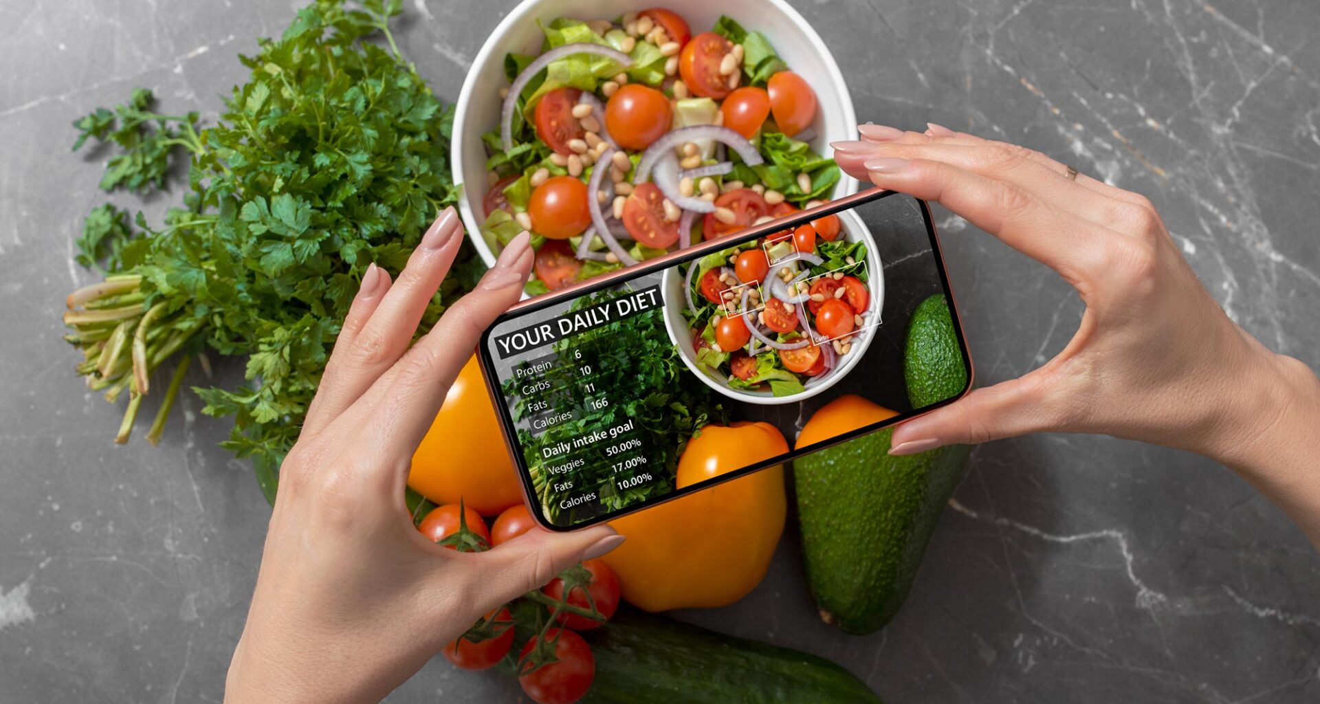 Smartphone Food Tracking Nutrition Facts Calories