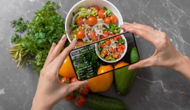 Smartphone Food Tracking Nutrition Facts Calories