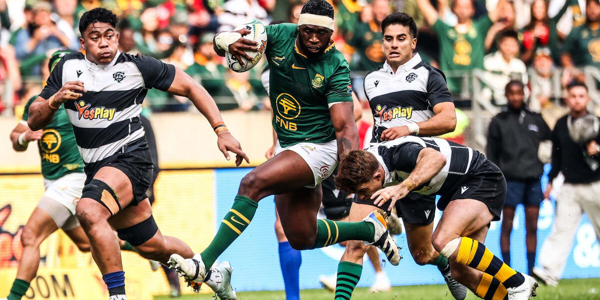 South Africa dominate but Franco Molina scores for the Barbarians