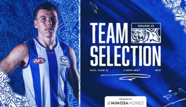 AFL R15 team: Young gun returns as Roos make two changes