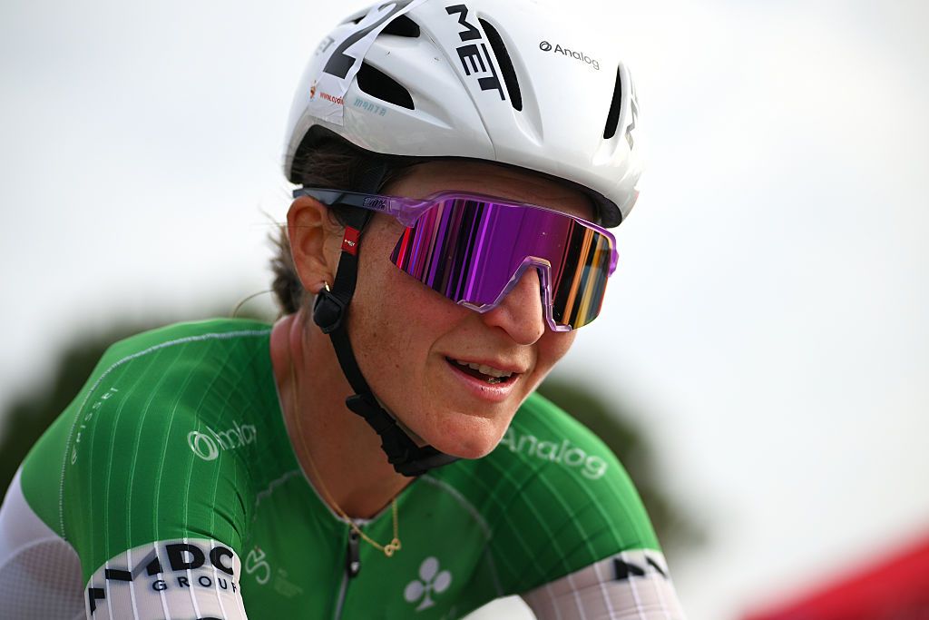 Elisa Longo Borghini of Italy and UAE Team ADQ competes in the breakaway during the 14th Trofeo Oro in Euro