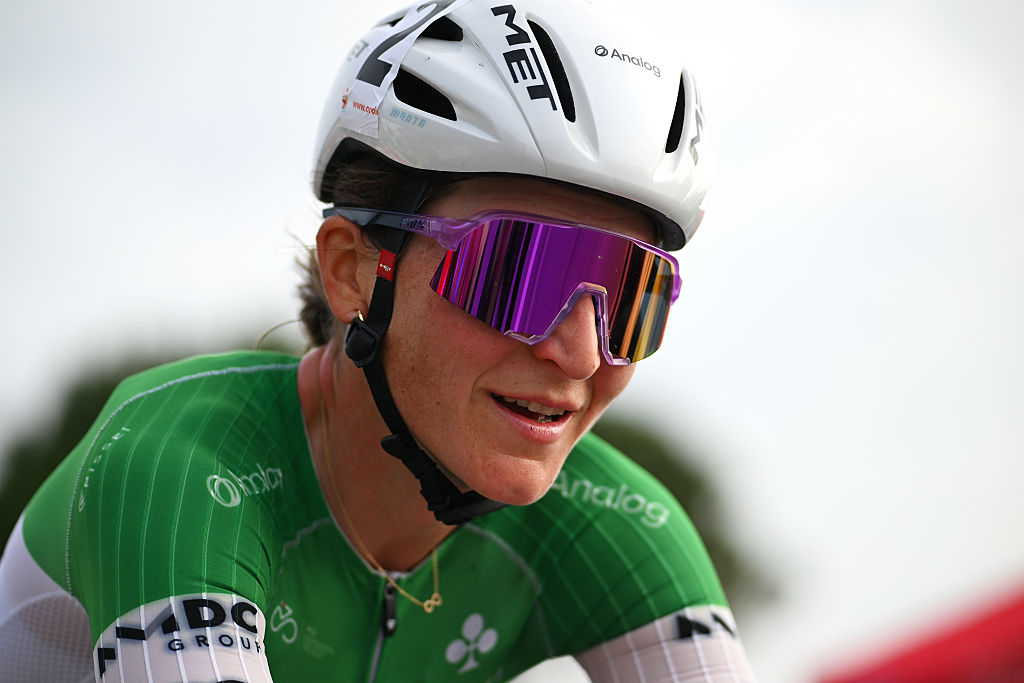 Elisa Longo Borghini of Italy and UAE Team ADQ competes in the breakaway during the 14th Trofeo Oro in Euro