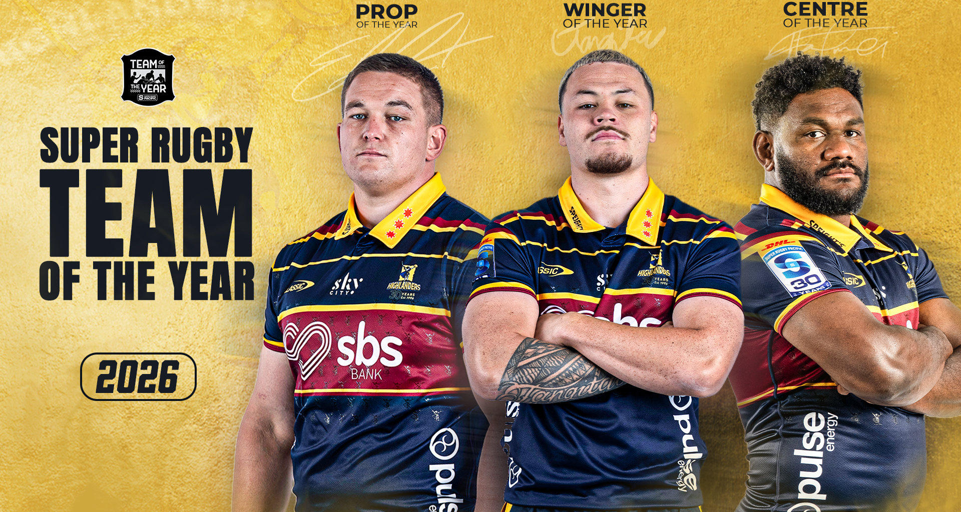 Last night the 2026 Super Rugby Pacific Awards were announced with Chiefs centre Quinn Tupaea crowned Player of the Year and NSW Waratahs young gun Sid Harvey claiming the competition's inaugural Rookie of the Year title.