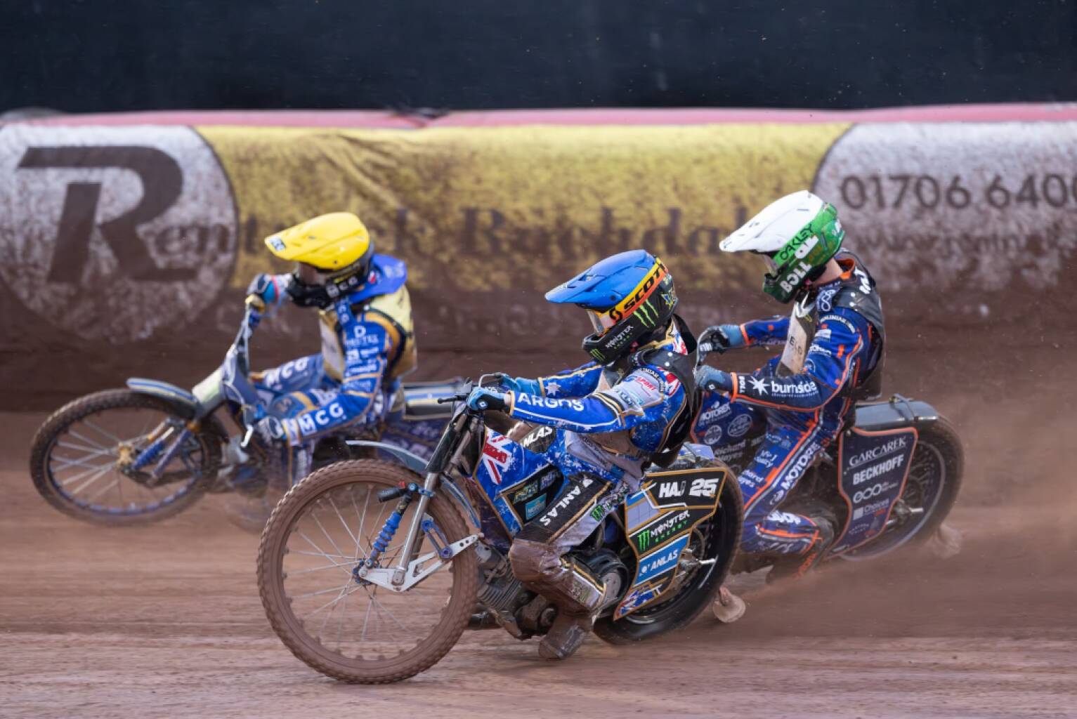 Jack Holder (centre) battled his way to third place. PHOTO: Marcin Karczewski