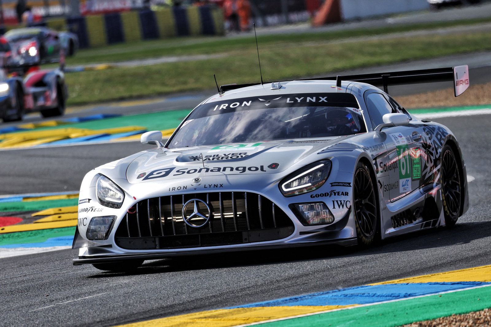 The #61 Iron Lynx Mercedes-AMG of Martin Berry on track at Le Mans during Pprologue. 