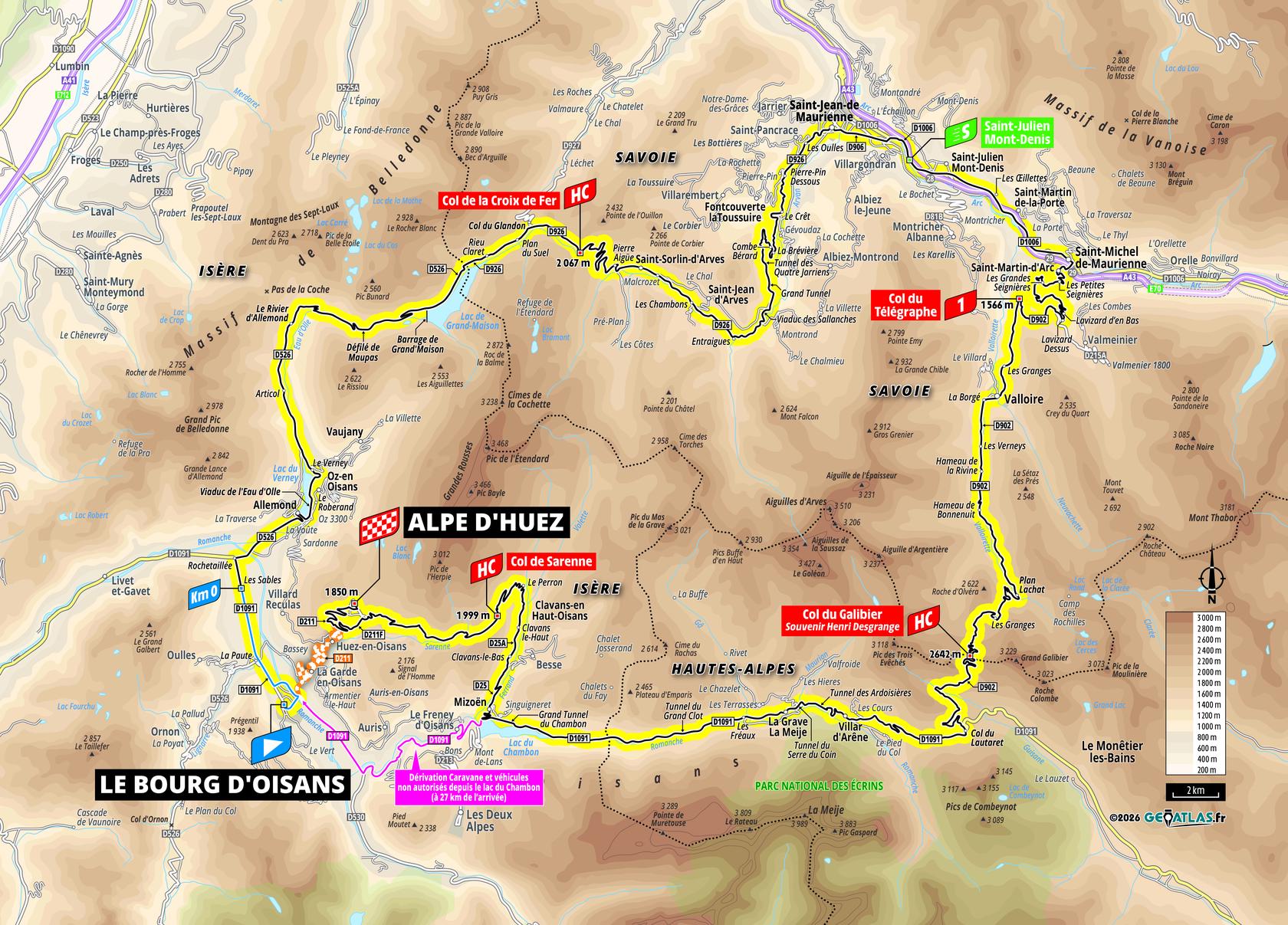 Route information for the 2026 Tour de France