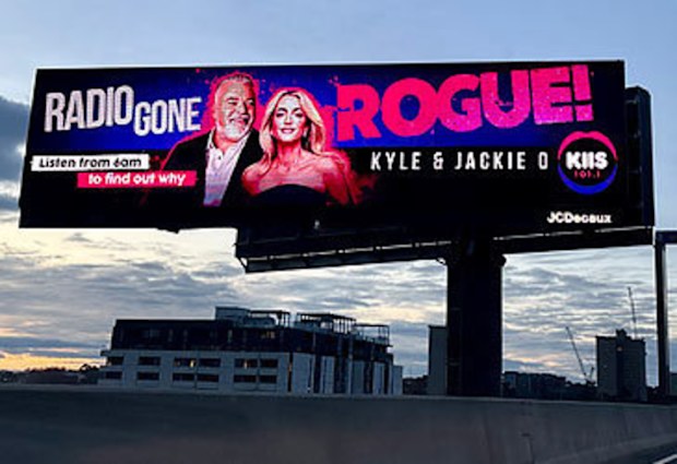 Kyle and Jackie O Show billboard in Melbourne (Paul Rovere/Nine)