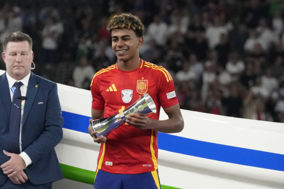Lamine Yamal at Euro 2024.
