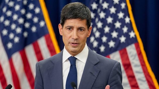New Fed chair Kevin Warsh answers questions after the decision was handed down.